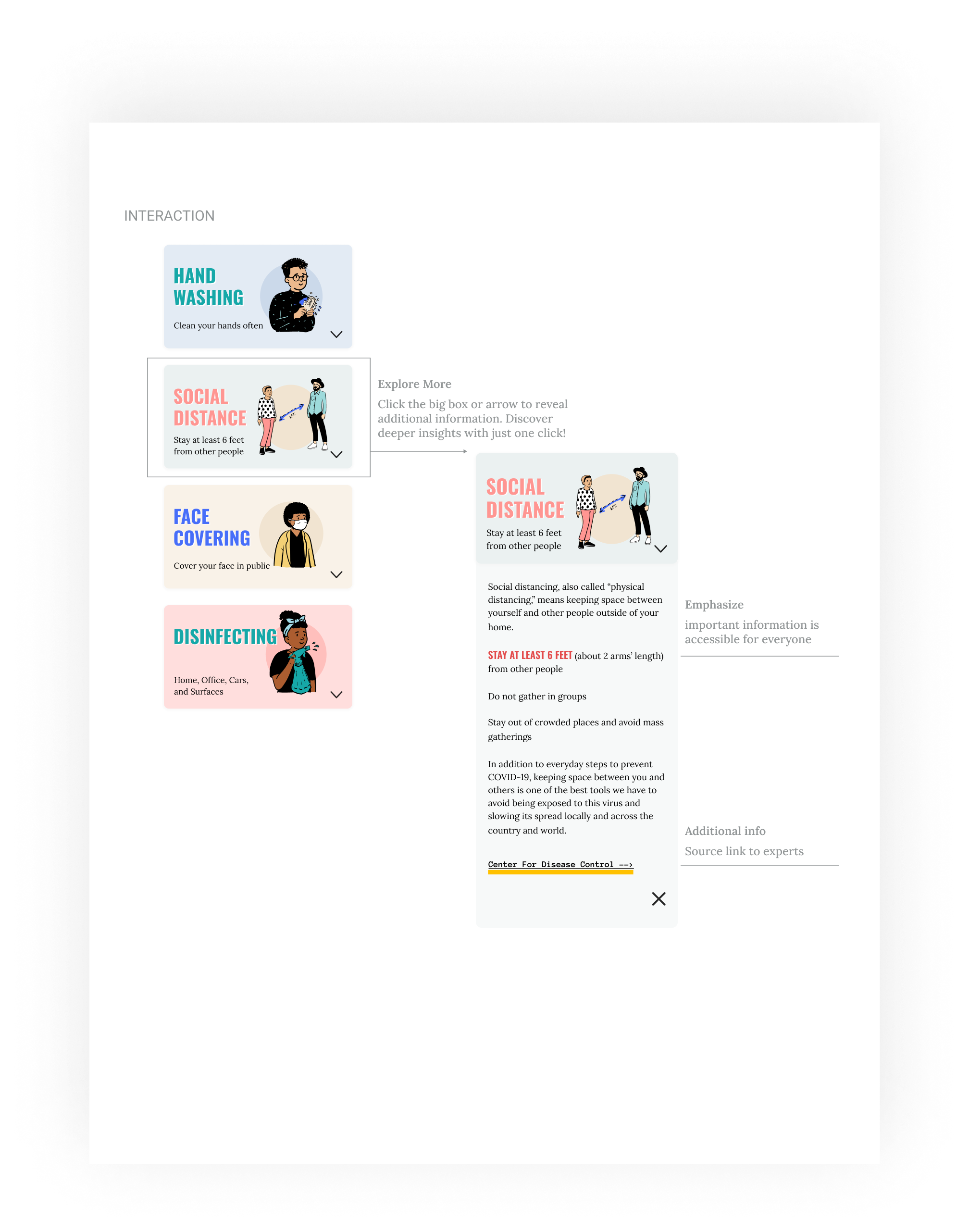 showing interaction of the design with color applied