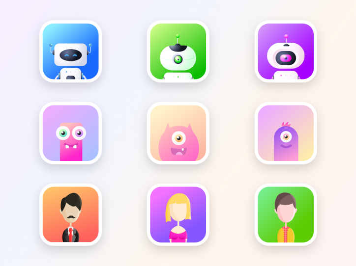 image with variety of avatars